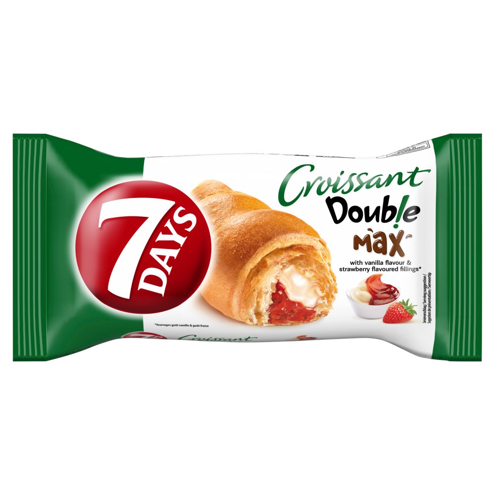 7 Days Double Max Croissant with Vanilla Flavour & Strawberry Flavoured Fillings