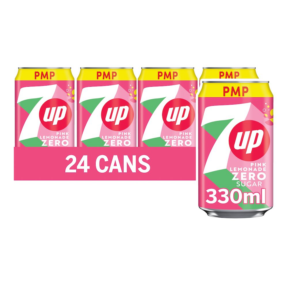 7Up Pink Zero Lemonade PMP Can 330ml