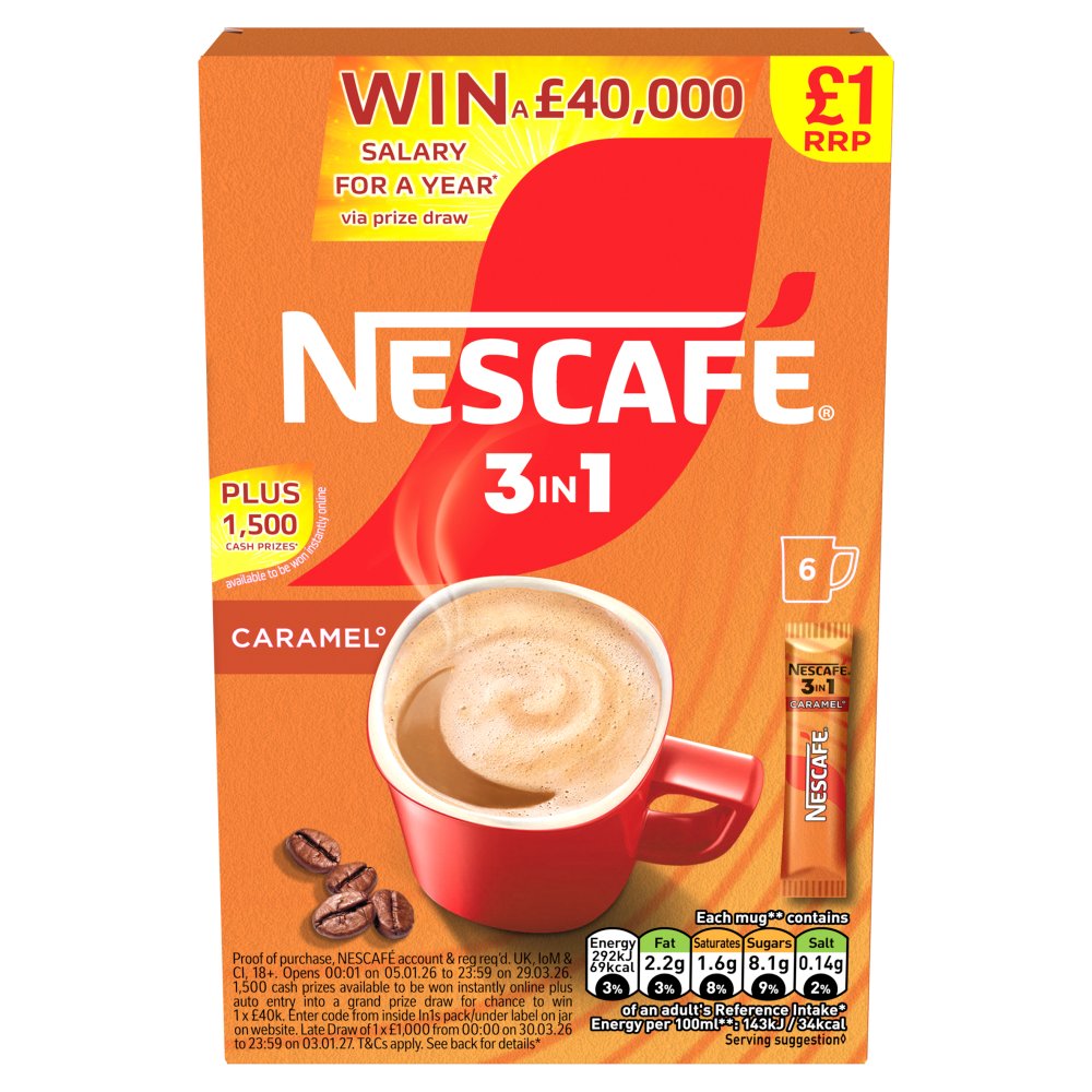 Nescafé Caramel 3 in 1 6 x 16g (96g)